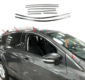 Ford Kuga Uyumlu 2013 2019 Cam Üst Çıtası Krom ParçaDRS Tuning kalitesiyle tanışın! Özel olarak Ford  model araçlar için üretilen bu ürün, otomobilinizin hatlar