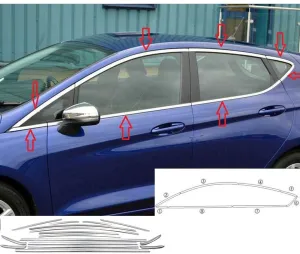 Ford Fiesta Uyumlu 2009 2017 Cam Çıtası Krom ParçaDRS Tuning kalitesiyle tanışın! Özel olarak Ford  model araçlar için üretilen bu ürün, otomobilinizin hatların
