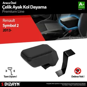 S-Dizayn Renault Symbol Kol Dayama Kolçak Çelik Ayaklı ABS Siyah 2013-2017 A+Kalite						                Araca &Ouml;zel &Ccedil;elik Ayaklı Kol&ccedil;ak
&bull