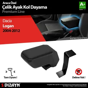 S-Dizayn Dacia Logan Kol Dayama Kolçak Çelik Ayaklı ABS Siyah 2004-2012 A+Kalite						                Araca &Ouml;zel &Ccedil;elik Ayaklı Kol&ccedil;ak
&bull; &