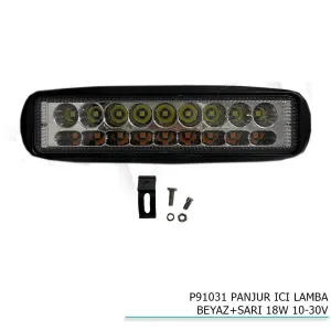 Panjur İçi Uyumlu Lamba Beyaz Sarı 18W 10-30V ParçaDRS Tuning kalitesiyle tanışın! Özel olarak Universal  model araçlar için üretilen bu ürün, otomobilinizin ha