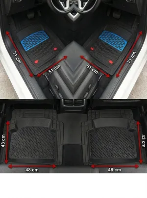Safir Peugeot Uyumlu 505 Havuzlu Universal Paspas Krom Mavi Parça thumb 2