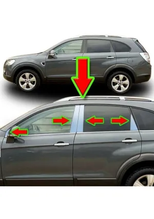 Chevrolet Captiva Uyumlu Orta Direk Krom Paslanmaz Çelik Krom 8 Parça -2006DRS Tuning kalitesiyle tanışın! Özel olarak Chevrolet  model araçlar için üretilen bu