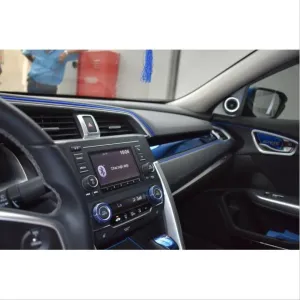 Honda Civic Uyumlu Fc5 2016-2020 İç Konsol Kaplaması Mavi 9 Parça thumb 1