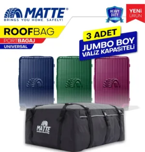 Matte Uyumlu Araç Tavan Çantası Portbagaj (350Lt) thumb 3