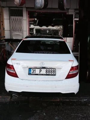 Mercedes C W204 Spoiler Bagaj (Kalın) Fiber 2007-2013 thumb 1