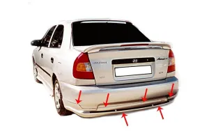 Hyundai Accent 1999-2005 (LC) uyumlu Arka Tampon Altı Fiber 2000-2003 modelleri DRS Tuning'de. Kaliteli malzeme, hızlı kargo ve güvenli alışverişle hemen