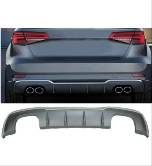 Audi S3 Uyumlu 2017+ Hatchback Difüzör Egzoz Seti thumb 3