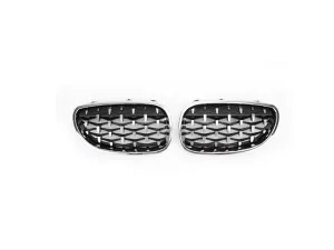 Bmw 5 Uyumlu Serisi E60 2004-2009 Diamond Panjur(Böbrek) Krom Çerçeve thumb 1