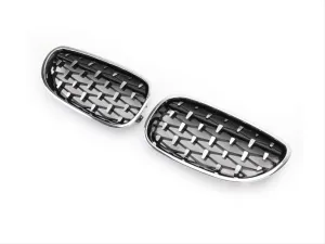 Bmw 5 Uyumlu Serisi E60 2004-2009 Diamond Panjur(Böbrek) Krom Çerçeve thumb 2