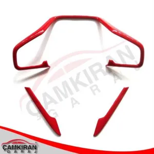 Honda Civic Uyumlu Fc5 2016-2021 Direksiyon Kaplama Seti Kırmızı 3 ParçaDRS Tuning kalitesiyle tanışın! Özel olarak Honda  model araçlar için üretilen bu ürün, 