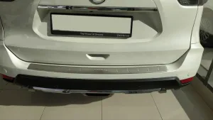 Nissan X-Trail Uyumlu 2014-2017 Arka Tampon Üst Koruması B Dizayn Krom thumb 2