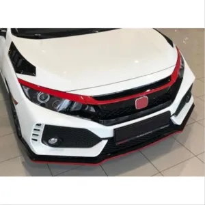 Honda Civic Uyumlu Fc5 2016-2020 Ön Panjur Kas Kaplama KırmızıDRS Tuning kalitesiyle tanışın! Özel olarak Honda  model araçlar için üretilen bu ürün, otomobilin