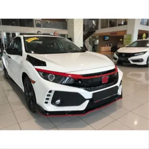 Honda Civic Uyumlu Fc5 2016-2020 Ön Panjur Kas Kaplama Kırmızı thumb 4