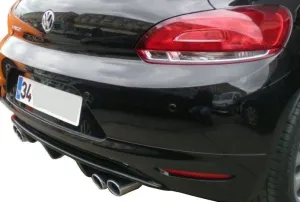 Volkswagen Scirocco 2008-2017 (Type 137) uyumlu (2009-2014) Sağ-Sol Çift Çıkışlı Arka Tampon Eki - Difüzör (Plastik) modelleri DRS Tuning'de. Kaliteli malzeme,