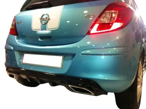Opel Corsa 2006-2014 (D) uyumlu D (2007-2015) Egzoz Görünümlü Arka Tampon Eki - Difüzör (Plastik) modelleri DRS Tuning'de. Kaliteli malzeme, hızlı kargo ve