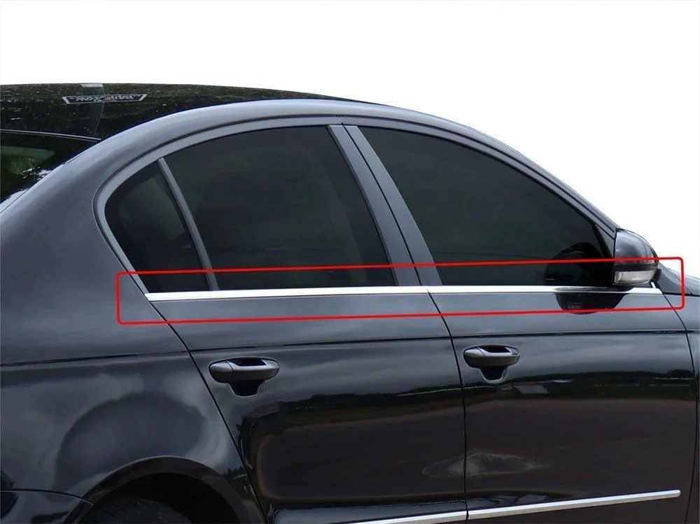 Volkswagen Passat Uyumlu 3C B6 Cam Çıtası 4 Parça  Krom 2005-2011