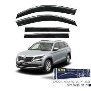 Skoda Kodiaq Uyumlu Kromlu Cam Rüzgarlığı 2017 Sonrası 4'Lü Niken thumb 1