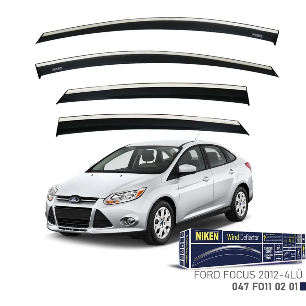 Niken Ford Uyumlu Focus 3 2012-2016 Kromlu Cam Rüzgarlığı