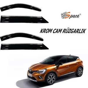 Renault Captur 2019-Günümüz uyumlu Krom Cam Rüzgarlığı 2019-2021/ Caru424 modelleri DRS Tuning'de. Kaliteli malzeme, hızlı kargo ve güvenli alışverişle hemen