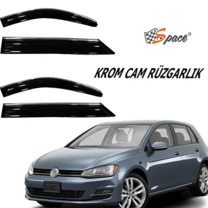 Volkswagen Golf 2008-2012 (Mk6) uyumlu Krom Cam Rüzgarlığı 1.2Mm 6 2009 4'Lü / Caru445 modelleri DRS Tuning'de. Kaliteli malzeme, hızlı kargo ve güvenli