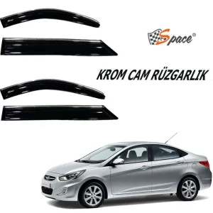 Krom Cam Rüzgarlığı 1.Mm Hyundai Accent Blue 2012- 4 Lü / Caru440 thumb 1