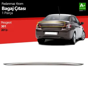 S-Dizayn Peugeot 301 Krom Bagaj Çıtası 2012-2017Araca &Ouml;zel Krom Aksesuar&Uuml;r&uuml;n &Ouml;zellikleri:Krom &uuml;r&uuml;nler ara&ccedil; &uuml;zerinde uy