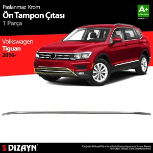 S-Dizayn VW Tiguan Krom Ön Tampon Çıtası 2016-2020Araca &Ouml;zel Krom Aksesuar&Uuml;r&uuml;n &Ouml;zellikleri:Krom &uuml;r&uuml;nler ara&ccedil; &uuml;zerinde 