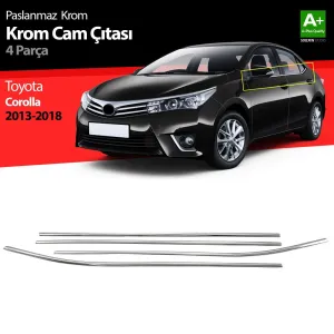 S-Dizayn Toyota Corolla Krom Cam Çıtası 4 Prç. 2013-2018Araca &Ouml;zel Krom Aksesuar&Uuml;r&uuml;n &Ouml;zellikleri:Krom &uuml;r&uuml;nler ara&ccedil; &uuml;ze
