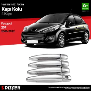 S-Dizayn Peugeot 207 Krom Kapı Kolu 4 Kapı 2006-2012Araca &Ouml;zel Krom Aksesuar&Uuml;r&uuml;n &Ouml;zellikleri:Krom &uuml;r&uuml;nler ara&ccedil; &uuml;zerind
