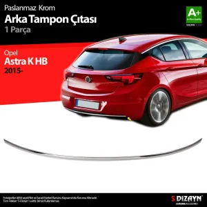 S-Dizayn Opel Astra K HB Krom Arka Tampon Çıta 2015-2022Araca &Ouml;zel Krom Aksesuar&Uuml;r&uuml;n &Ouml;zellikleri:Krom &uuml;r&uuml;nler ara&ccedil; &uuml;ze