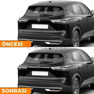 S-Dizayn Nissan Qashqai Krom Bagaj Çıtası 2 Prç. 2021 Üzeri A+ Kalite (Mat Krom) thumb 5