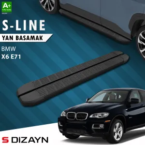 BMW X6 2008-2014 (E72) uyumlu E71 S-Line Siyah Yan Basamak 193 Cm 2008-2014 A+ Kalite modelleri Oto Aksesuar Shop'de. Kaliteli malzeme, hızlı kargo ve güvenli