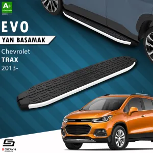 Chevrolet uyumlu Trax Evo Aluminyum Yan Basamak 163 Cm 2013-2022 modelleri Oto Aksesuar Shop'de. Kaliteli malzeme, hızlı kargo ve güvenli alışverişle hemen