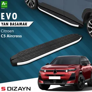 Citroen C5 Aircross 2017-Günümüz (C84) uyumlu E- Elektrikli Evo Aluminyum Yan Basamak 193 Cm 2024 Üzeri A+ Kalite modelleri DRS Tuning'de. Kaliteli malzeme,