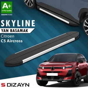 Citroen C5 Aircross 2017-Günümüz (C84) uyumlu E- Elektrikli Skyline Aluminyum Yan Basamak 193 Cm 2024 Üzeri A+ Kalite modelleri DRS Tuning'de. Kaliteli
