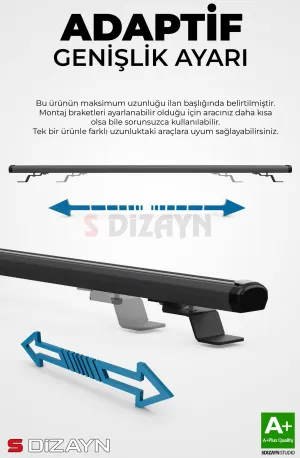 S-Dizayn Audi A4 B6 Avant S-Bar Cargo V1 Ara Atkı Tavan Taşıyıcı Barı Siyah 120 Cm 2000-2004 A+ Kalite thumb 2