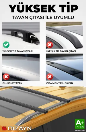 S-Dizayn Bmw X5 S-Bar Cargo V1 Ara Atkı Tavan Taşıyıcı Barı Siyah 140 Cm 1999-2006 A+ Kalite thumb 3