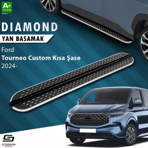 Ford uyumlu Tourneo Custom 2 Kısa Şase Diamond Krom Yan Basamak 223 Cm 2023 Üzeri A+ Kalite modelleri Oto Aksesuar Shop'de. Kaliteli malzeme, hızlı kargo ve