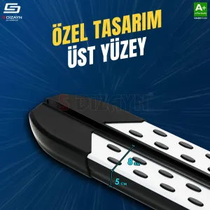 S-Dizayn Ford Tourneo Custom 2 Uzun Şase TrimLine Gri Yan Basamak 263 Cm 2023 Üzeri thumb 3