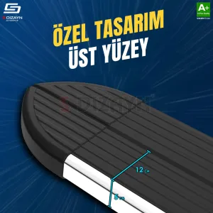 S-Dizayn Hyundai Staria Skyline Krom Yan Basamak 233 Cm 2021 Üzeri A+ Kalite thumb 3