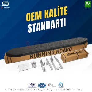 S-Dizayn Hyundai Staria Skyline Siyah Yan Basamak 233 Cm 2021 Üzeri A+ Kalite thumb 2