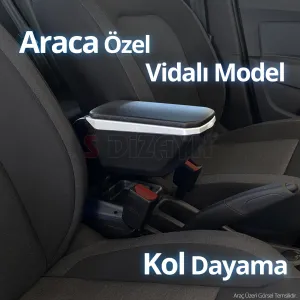 S-Dizayn Citroen C3 Kol Dayama Kolçak ABS Vidalı Gri 2017 Üzeri A+Kalite thumb 5