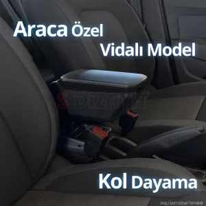 S-Dizayn Citroen C3 Kol Dayama Kolçak ABS Vidalı Siyah 2017 Üzeri A+Kalite thumb 4