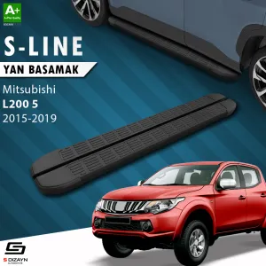 Mitsubishi uyumlu L200 5 S-Line Siyah Yan Basamak 193 Cm 2015-2019 modelleri Oto Aksesuar Shop'de. Kaliteli malzeme, hızlı kargo ve güvenli alışverişle hemen