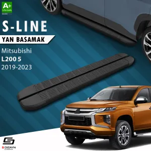 Mitsubishi uyumlu L200 5 S-Line Siyah Yan Basamak 203 Cm 2019 Üzeri modelleri Oto Aksesuar Shop'de. Kaliteli malzeme, hızlı kargo ve güvenli alışverişle hemen