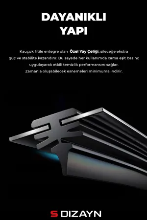 S-Dizayn 9 Aparatlı Oto Cam Sileceği 50 Cm 20 İnç Universal A+ Kalite thumb 4