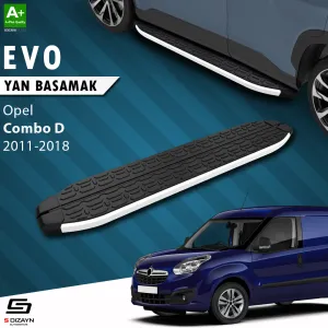 Opel uyumlu Combo D Uzun Şase Evo Aluminyum Yan Basamak 223 Cm 2011-2018 modelleri Oto Aksesuar Shop'de. Kaliteli malzeme, hızlı kargo ve güvenli alışverişle