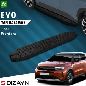 Opel Frontera 2025-Günümüz uyumlu Evo Siyah Yan Basamak 183 Cm 2024 Üzeri A+ Kalite modelleri DRS Tuning'de. Kaliteli malzeme, hızlı kargo ve güvenli