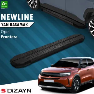 Opel Frontera 2025-Günümüz uyumlu NewLine Siyah Yan Basamak 183 Cm 2024 Üzeri A+ Kalite modelleri DRS Tuning'de. Kaliteli malzeme, hızlı kargo ve güvenli